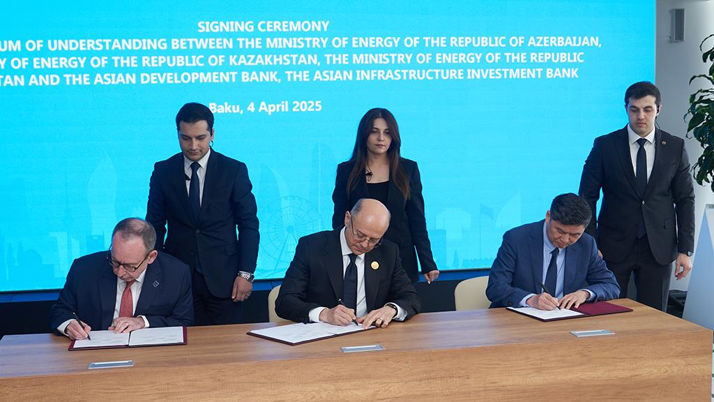 ADB Signs MOU with AIIB, Azerbaijan, Kazakhstan, and Uzbekistan to Support Feasibility Study for Caspian Green Energy Corridor