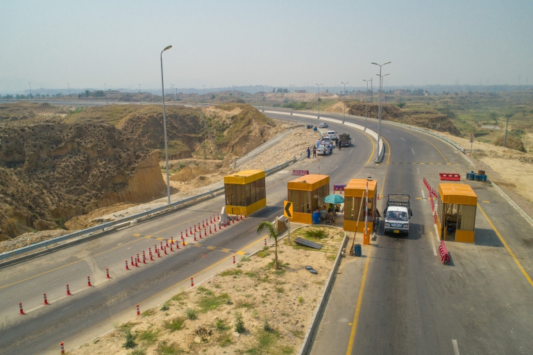 The toll plaza is situated at the entrance of E-35 Hassanabdal-Havelian Expressway (E-35) from Peshawar Motorway on Thursday, 31 May 2018...The National Trade Corridor Highway Investment Program will develop the Hasanabdal-Havellian Expressway to link the country's northern area to the existing expressway network and lead to better connectivity with other central Asian countries.