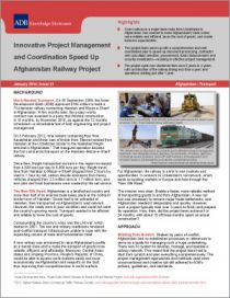 Innovative Project Management and Coordination Speed Up Afghanistan Railway Project